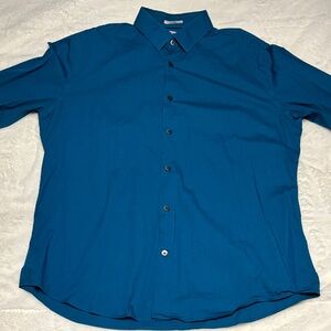 Express Men's Teal Button Down Shirt